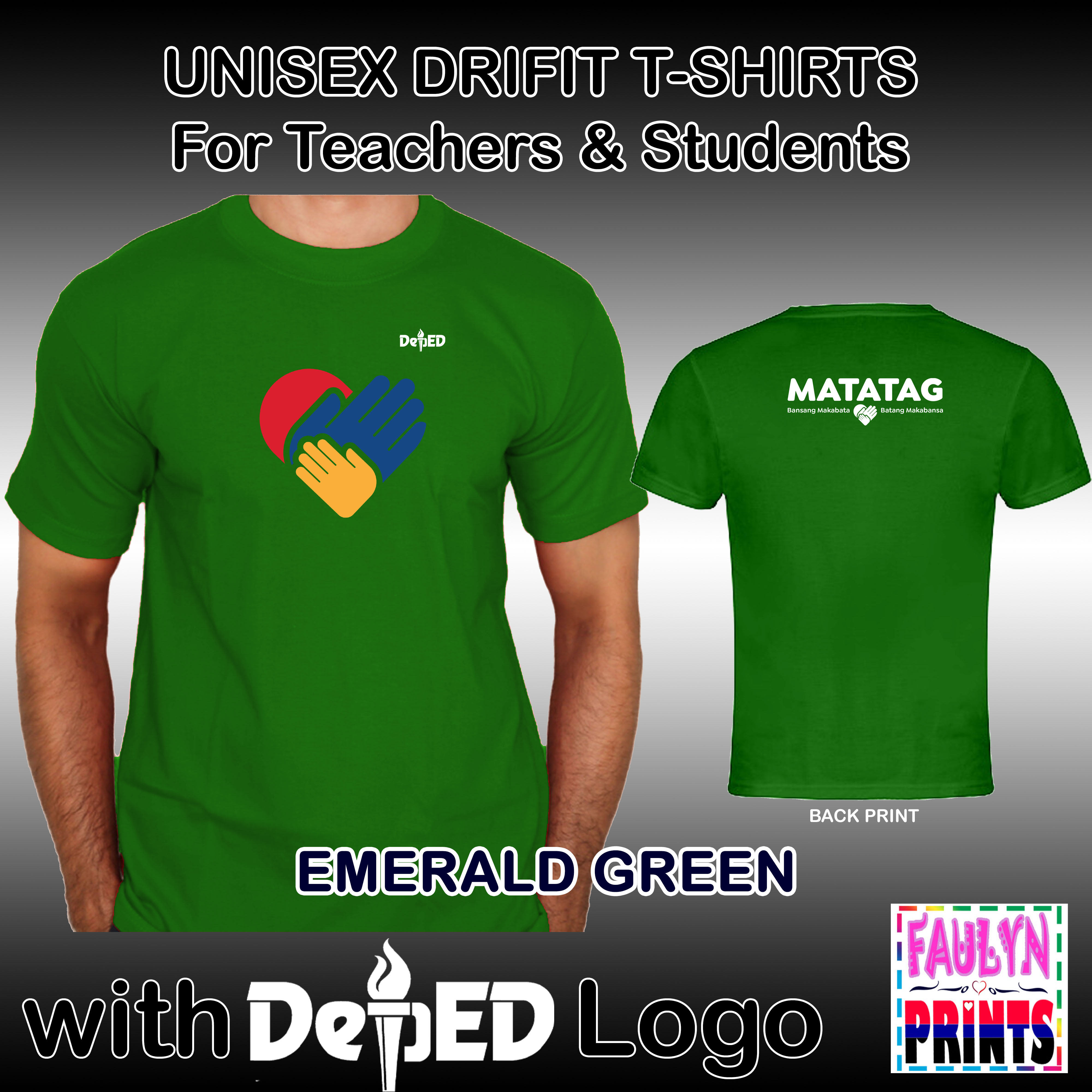 Deped Matatag Logo Printed On Premium Green Polo Shirts & T-shirts 