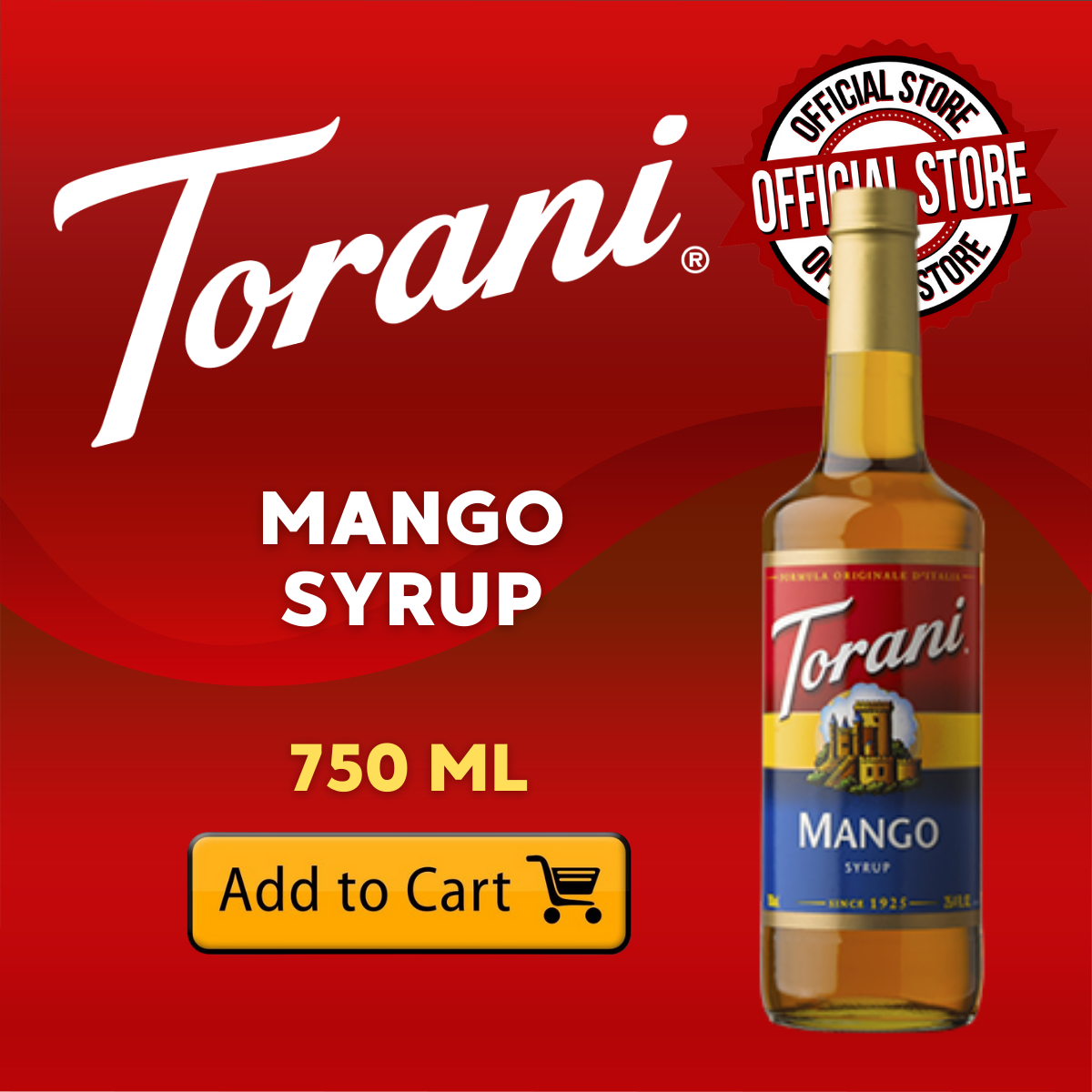 Torani Mango Syrup 750 mL Lazada PH