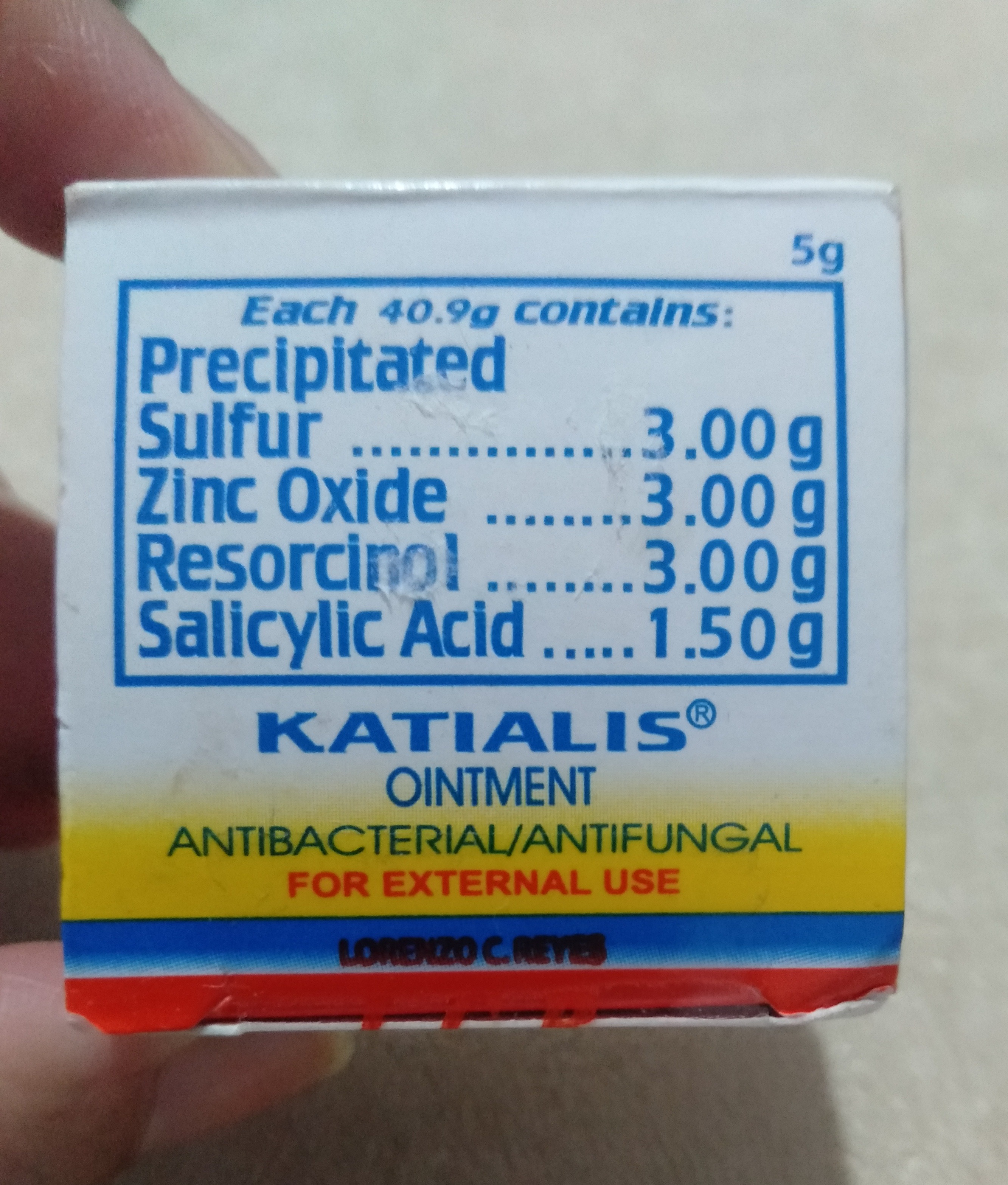 Katialis Antibacterial Antifungal Ointment 5g Lazada PH