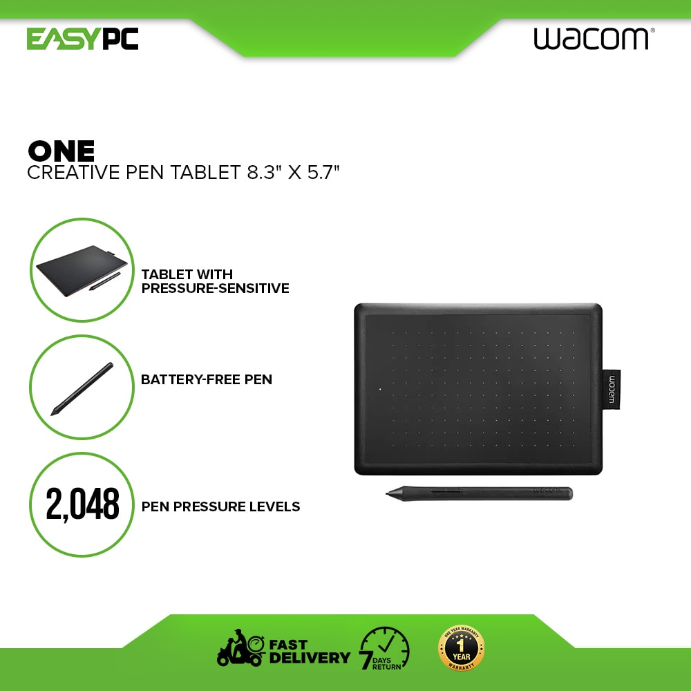 One Creative Pen Tablet with pressuresensitive,Tablet 10.9" x 7.