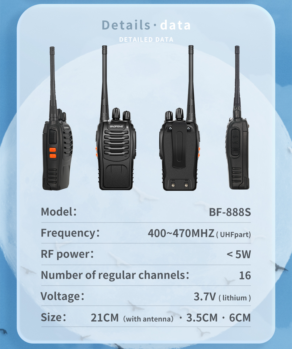 Pair (4 Units) BaoFeng BF-888S BF888s BF 888 BF 888S Walkie Talkie Sets  Two- Way Radios Lazada PH