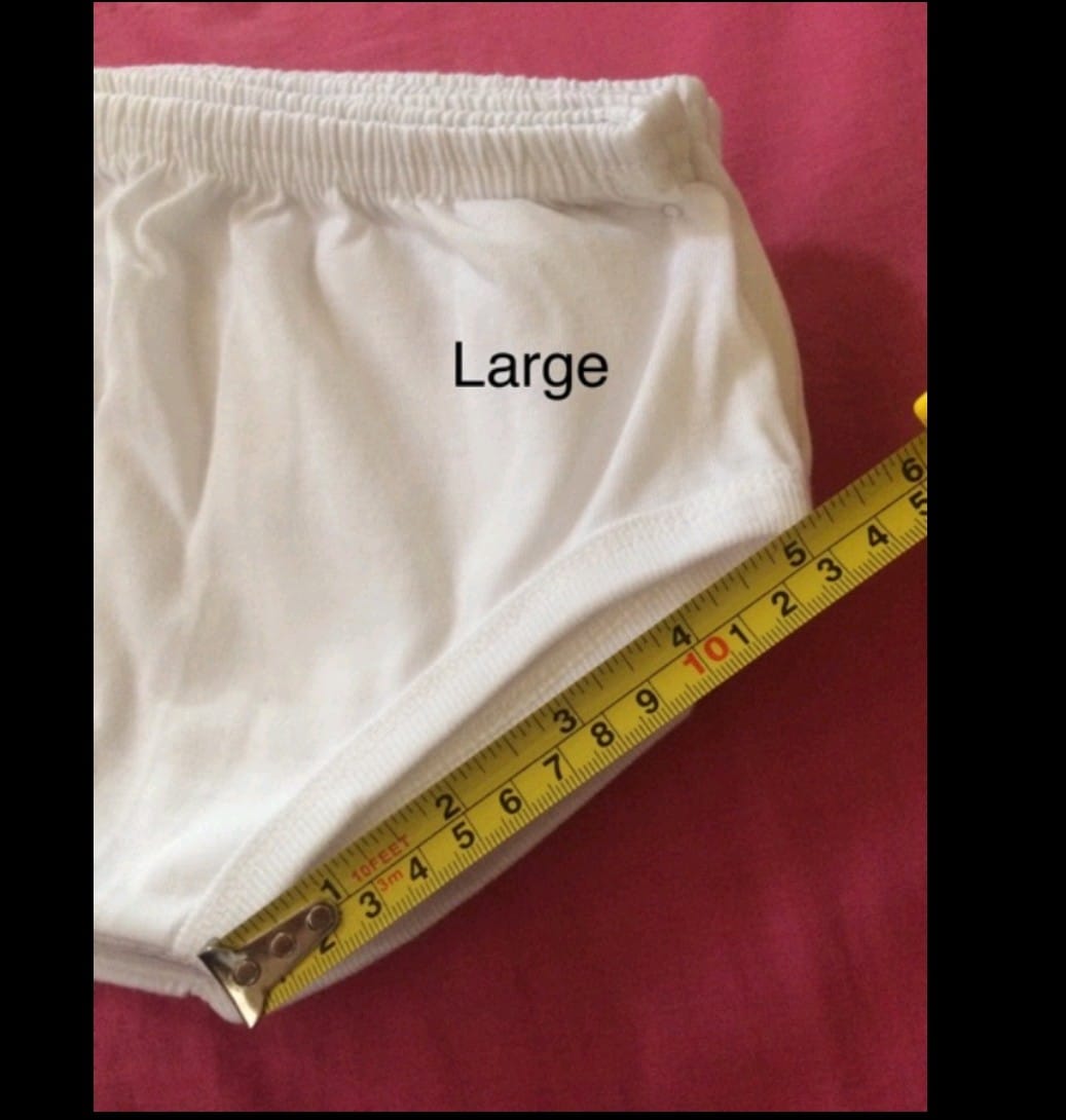 Baby Cotton Plain White Panty/Briefs per 3 pieces