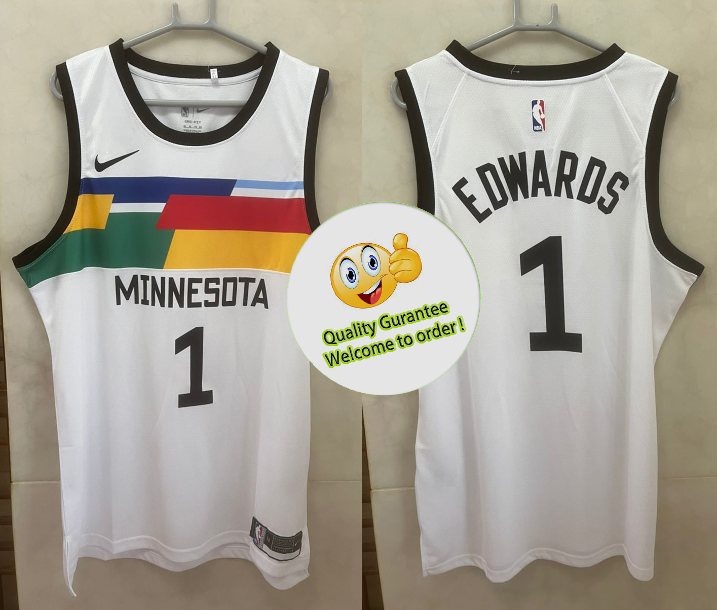 US$ 26.00 - 22-23 Timberwolves ANDERSON #1 White Top Quality Hot