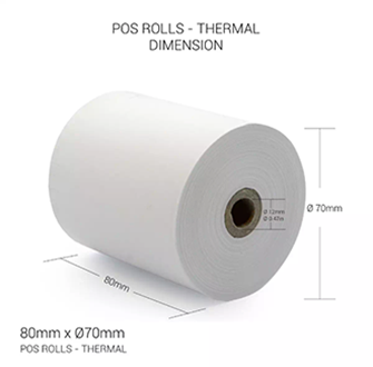 Thermal Paper 80mm x 70mm (1 Box = 100 Rolls) | Lazada PH