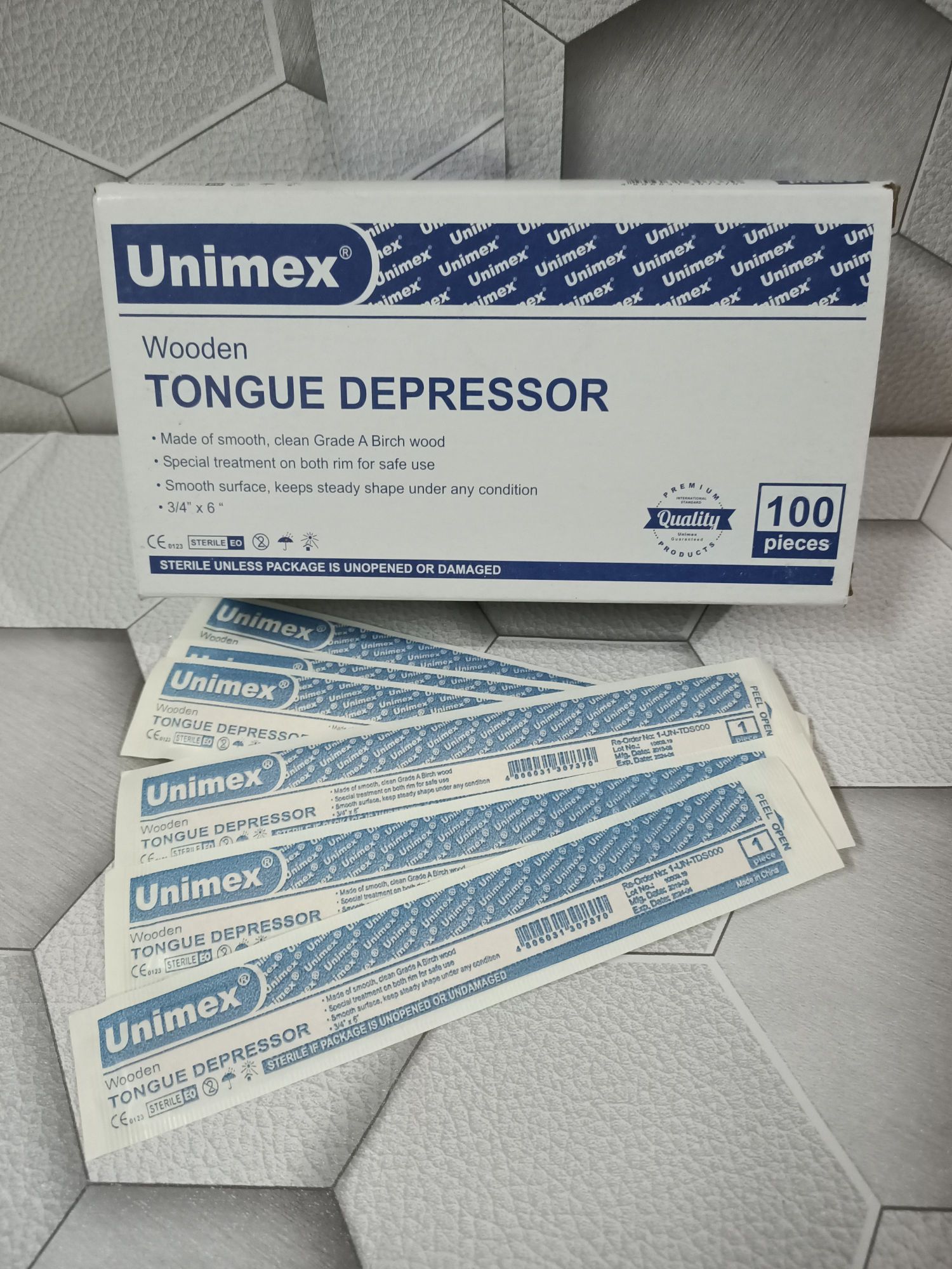 Wooden Tongue Depressor Sterile 100's/box