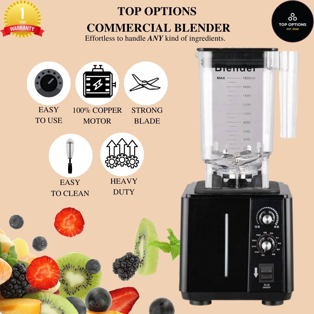 Top Options Heavy Duty C200 Blender High Power Multifunctional Food