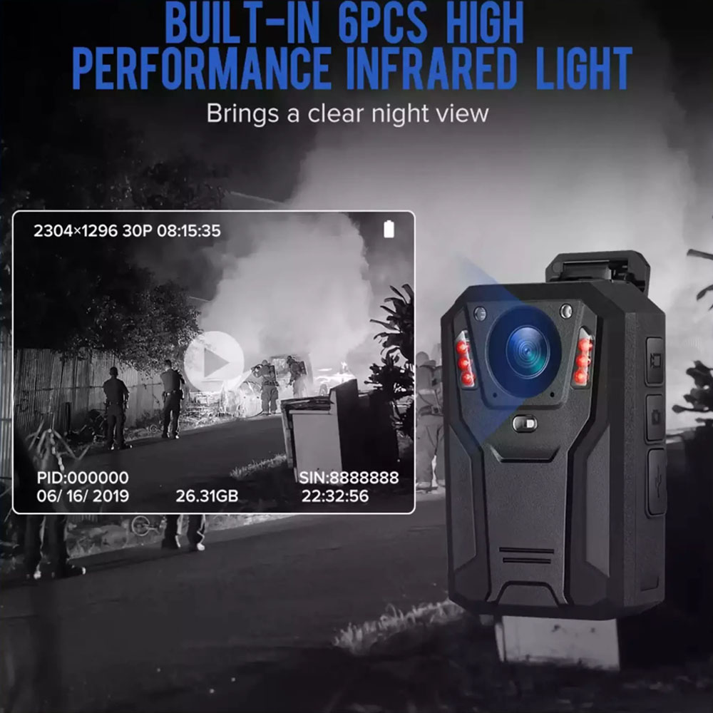 P100 Police Body Worn Camera Night Vision 140 Degree Wide Angle Lazada PH