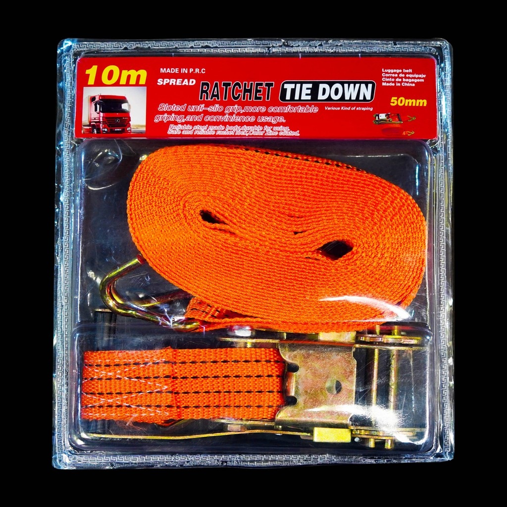 10M Heavy Duty Adjustable Ratchet Tie Down Cargo Lashing Belt Cargo