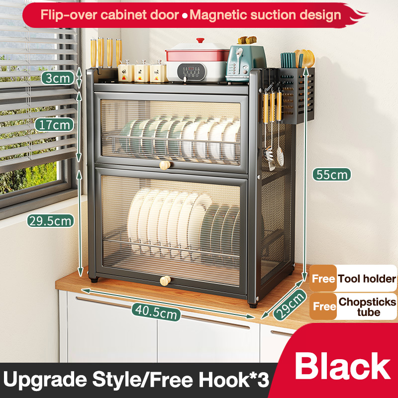 Motida Dish Rack with Drainer Dish Rack 2/3-Tier Organizer Cabinet ...