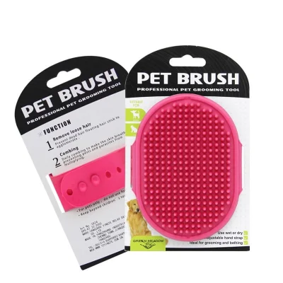 Dog Cat Bath Brush Pet Comb Rubber Glove Hair Fur Grooming Massaging Massage Glove Pet Shower Dog Brushes