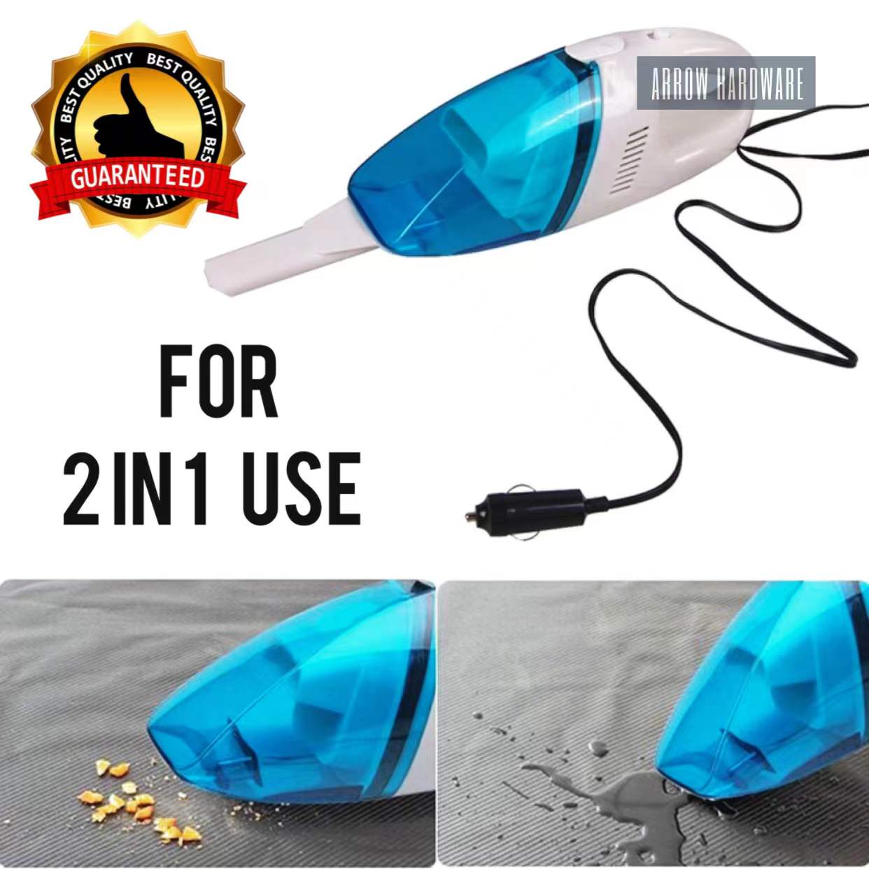 High Power Vacuum Cleaner Portable (Blue) Mini Vacuum Cleaner Car