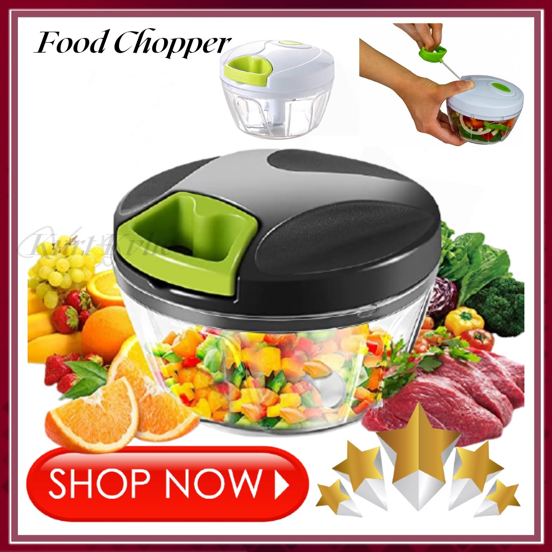 New SPEEDY CHOPPER HandPowered Portable Food Processor, Manual Vegetable Slicer And Dicer, Pull