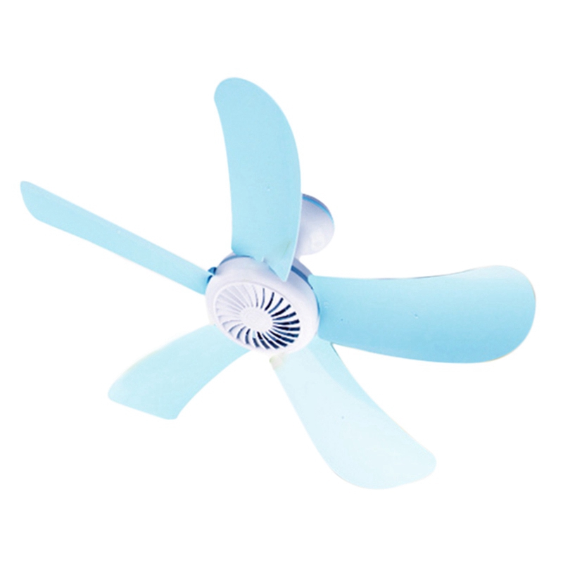 5 Ceiling Fans Mini Silent 500mm Energy-Saving High-Volume Electric Fan Ceiling Fan with Switch for Home Dormitory US Plug