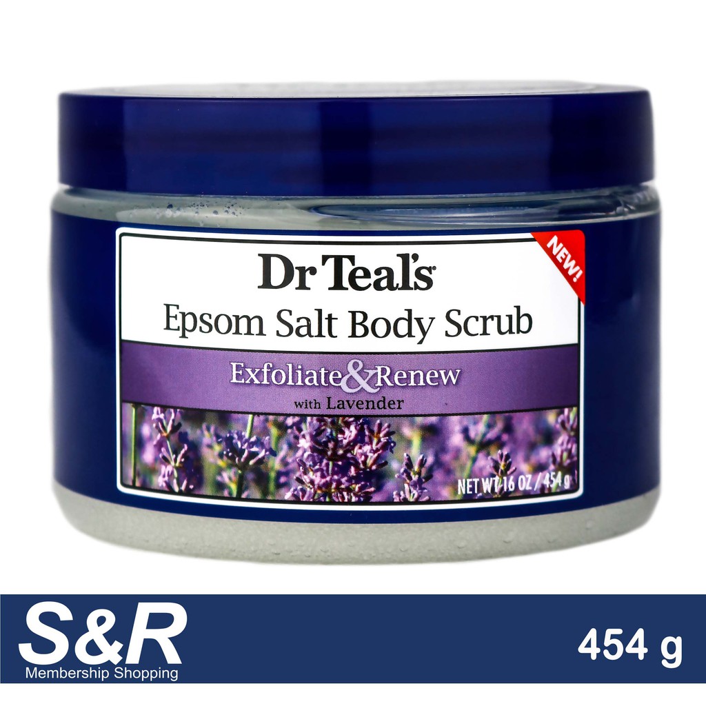 Dr Teal's Exfoliate and Renew with Lavender Epsom Salt Body Scrub 454 g