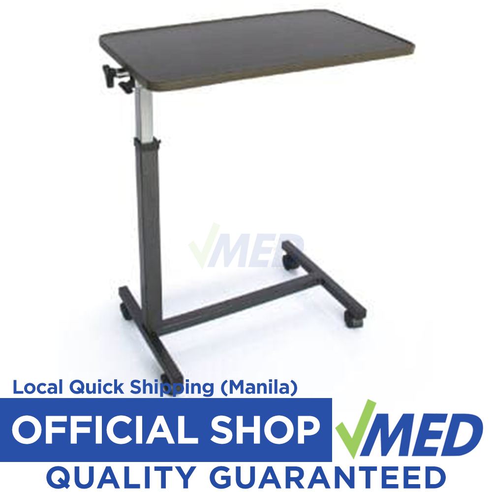 VMED Adjustable Overbed Table w/ Wheels Lazada PH