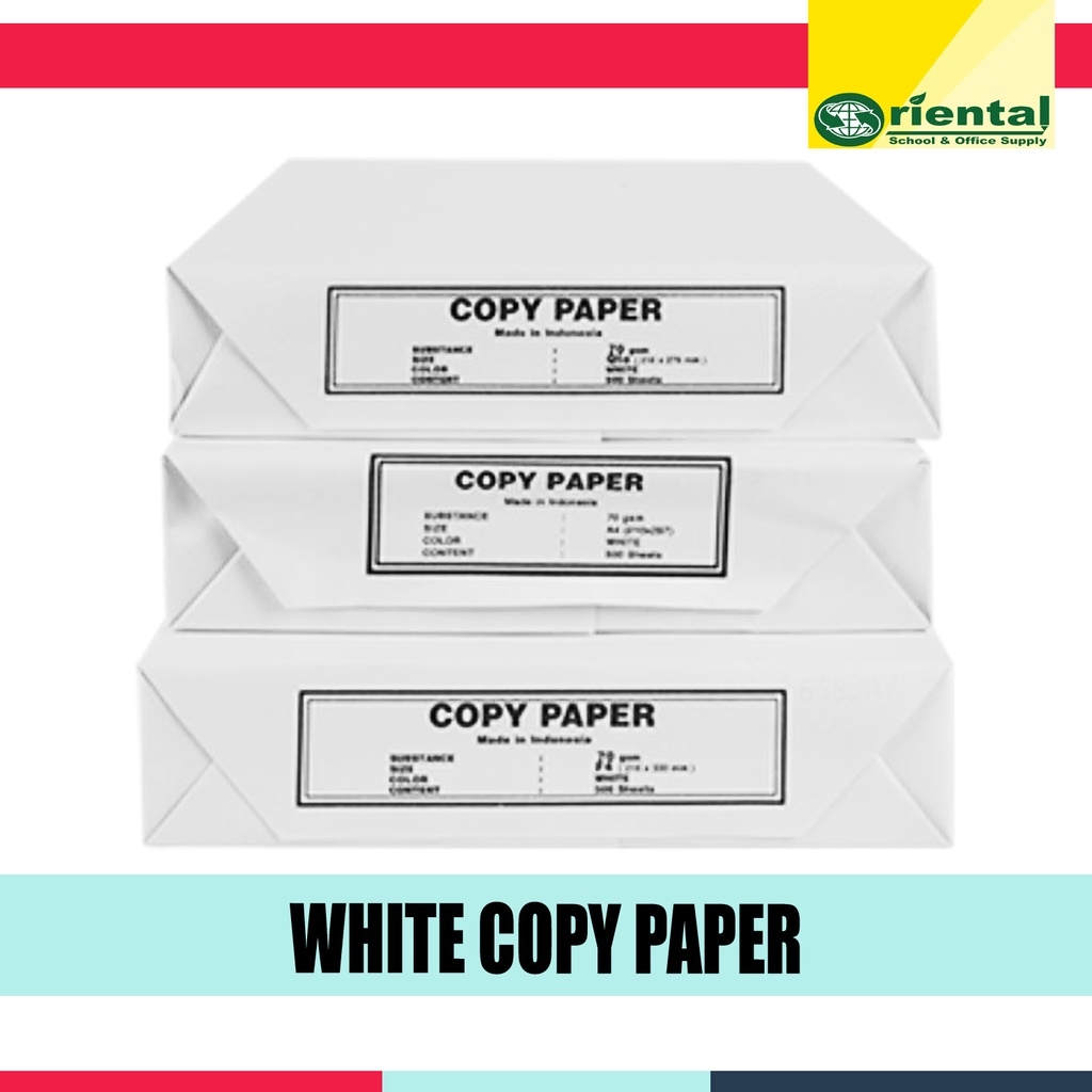 Ream Generic Supreme Copy Paper Sub 20 / 70 gsm - Bond paper Short A4 ...