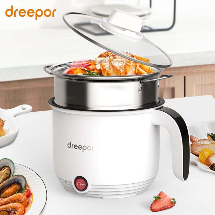 Dreepor Mini Rice Cooker 1.8L Multifunction Cooker Electric Boiling