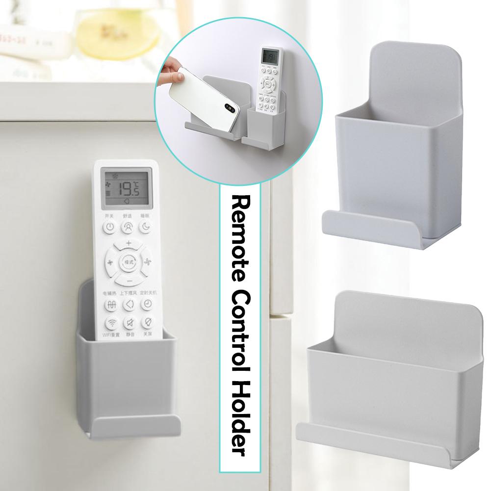 Wall-Mounted Storage Box Remote Control Storage Box Air Conditioning Remote Control TV Storage Box Phone Holder Self-Adhesive Wall Rack Storage Holder