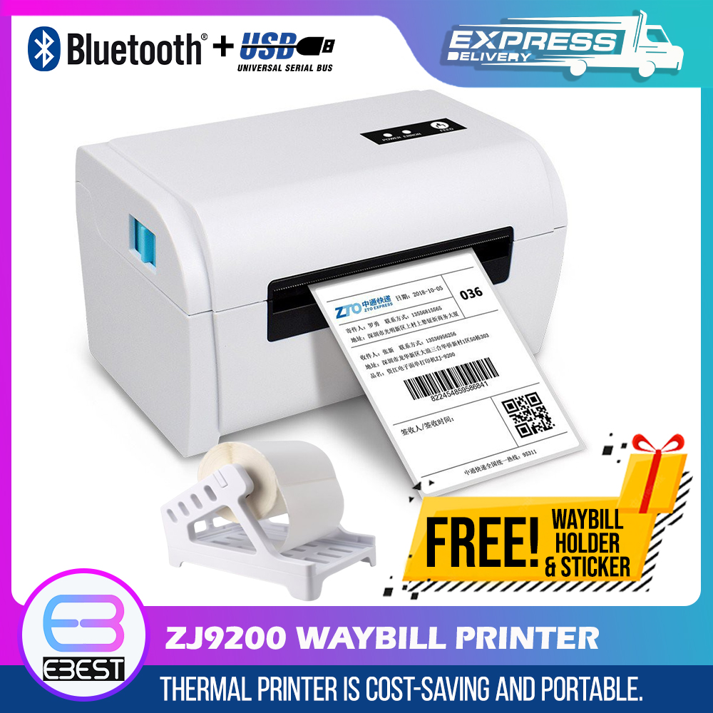 Zj Waybill Printer Bluetooth Usb Cellphone Thermal Waybill Printer With Waybill Sticker And