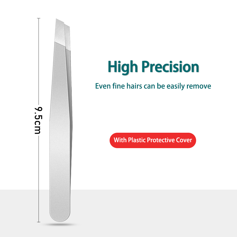 Stainless Steel Slant Tweezer, Precision Tweezers for Eyebrows Ingrown
