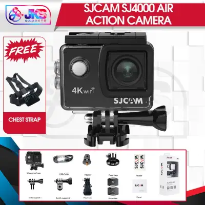 SJCAM SJ4000 AIR Action Camera Full HD 4K WIFI Sport DV 2.0 Inch Screen (Black) FREE Chest Strap