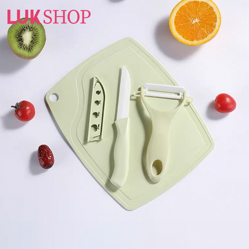 Kitchen Utensil Set, Cute Cutting Board & Fruit Knife & Peeler, Ceramic  Knife Peeler, Plastic Cutting Board, Portable Kitchen Supplies Gadgets,  Multifunctional Kitchen Tools For Restaurants/supermarkets - Temu