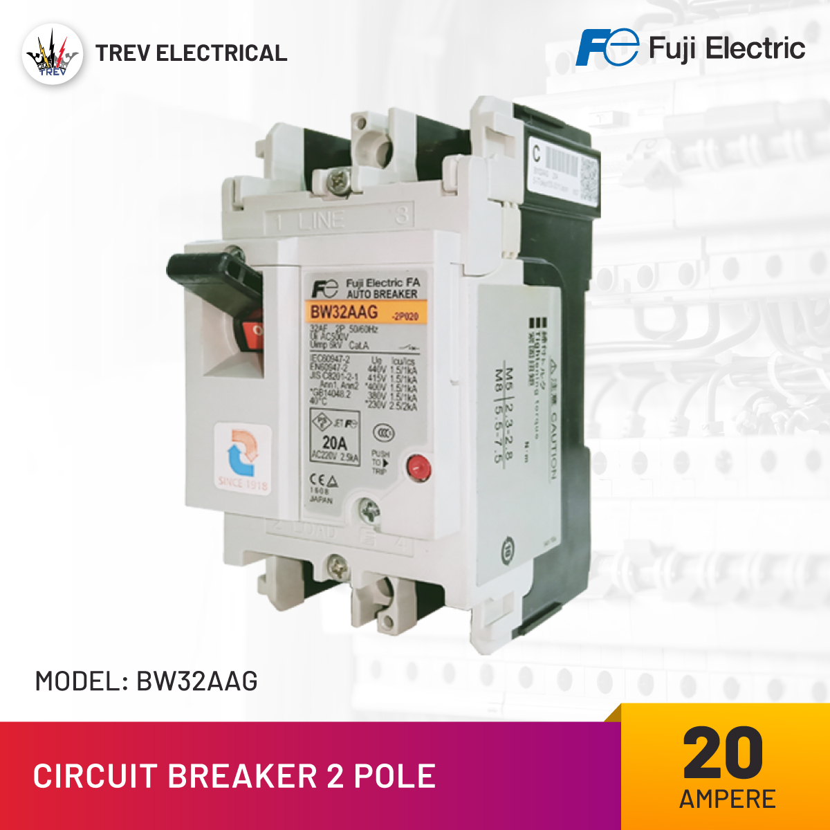 TREV Fuji Circuit Breaker 20A 2P Lazada PH