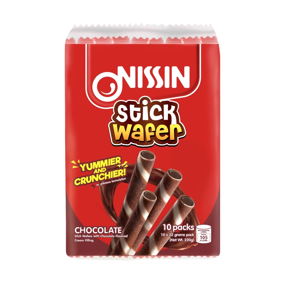 Nissin Stick Wafer Chocolate 10 Packs 22g Lazada PH