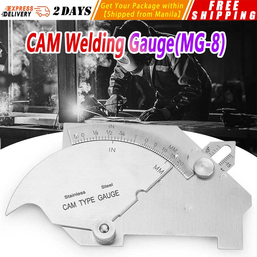 Mg 8 Weld Gauge Seam Inspection Ruler Bridge Cam Ruler Degree Angle Welding Gage Stainless Steel 8090