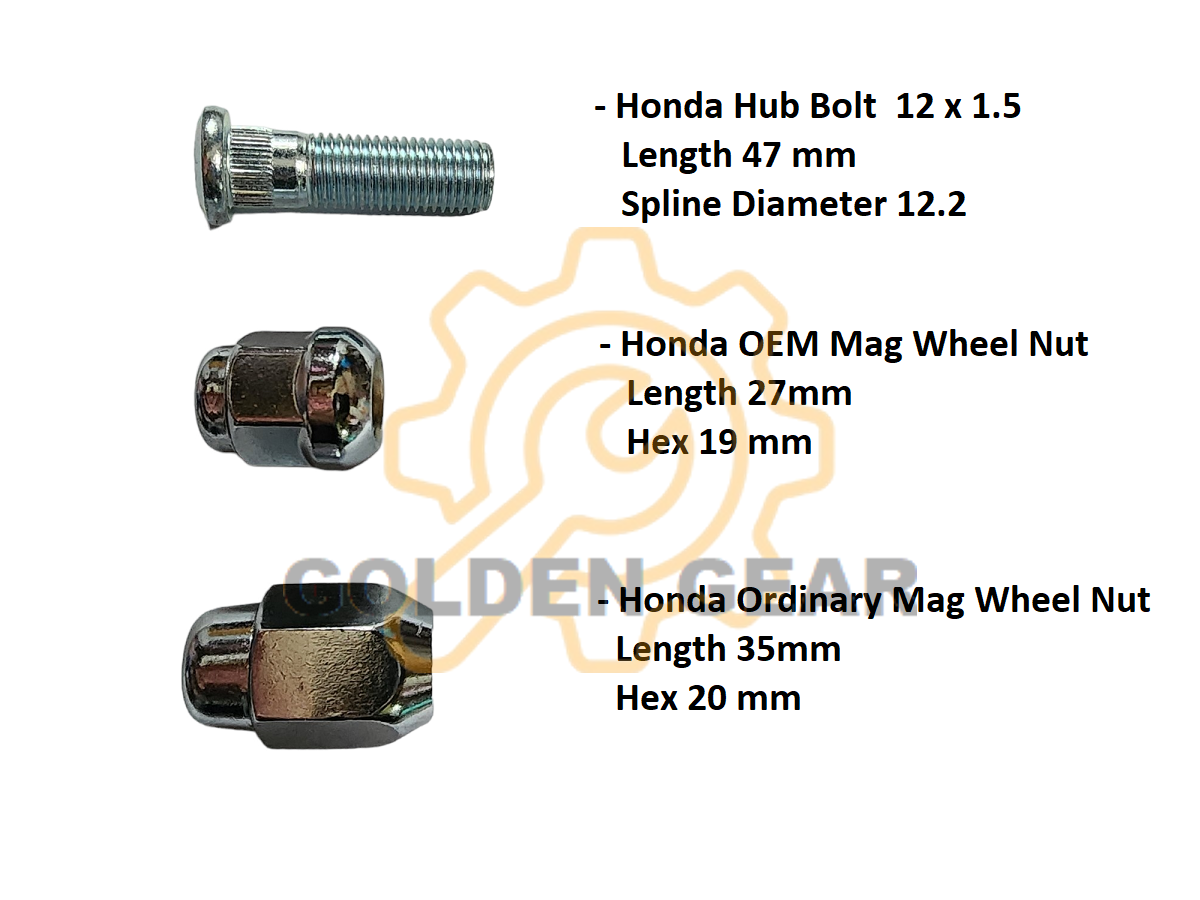 Honda Civic City Jazz Hub Bolt / Mag wheel Nut Lug nuts Lazada PH