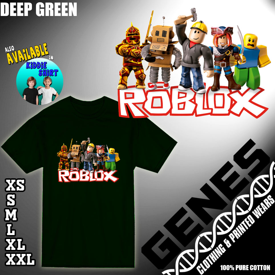 Roblox Logo Gamer High Quality Cotton (Adult & Kiddie Size) Kids Unisex Men  Women T shirt