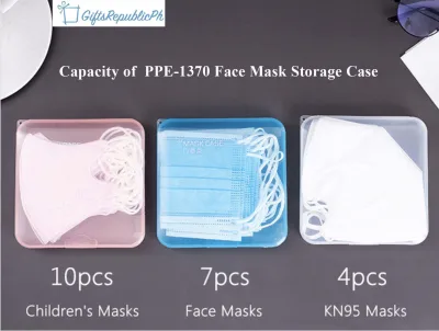 Face Mask Container, Face Mask Protective Case, Face Mask Storage Case for KN95, Surgical Masks, Children's Masks, PPE-1370