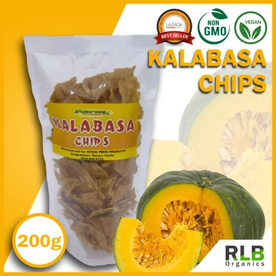 200 grams Kalabasa Veggie Chips - Healthy Snack Food Rich in Iron, Iodine and Calcium - Healthy Chichirya - No Preservatives, No Coloring, No Additives, No Artificial Flavorings, No MSG - Healthy Veggie Chips Chichirya for Kids
