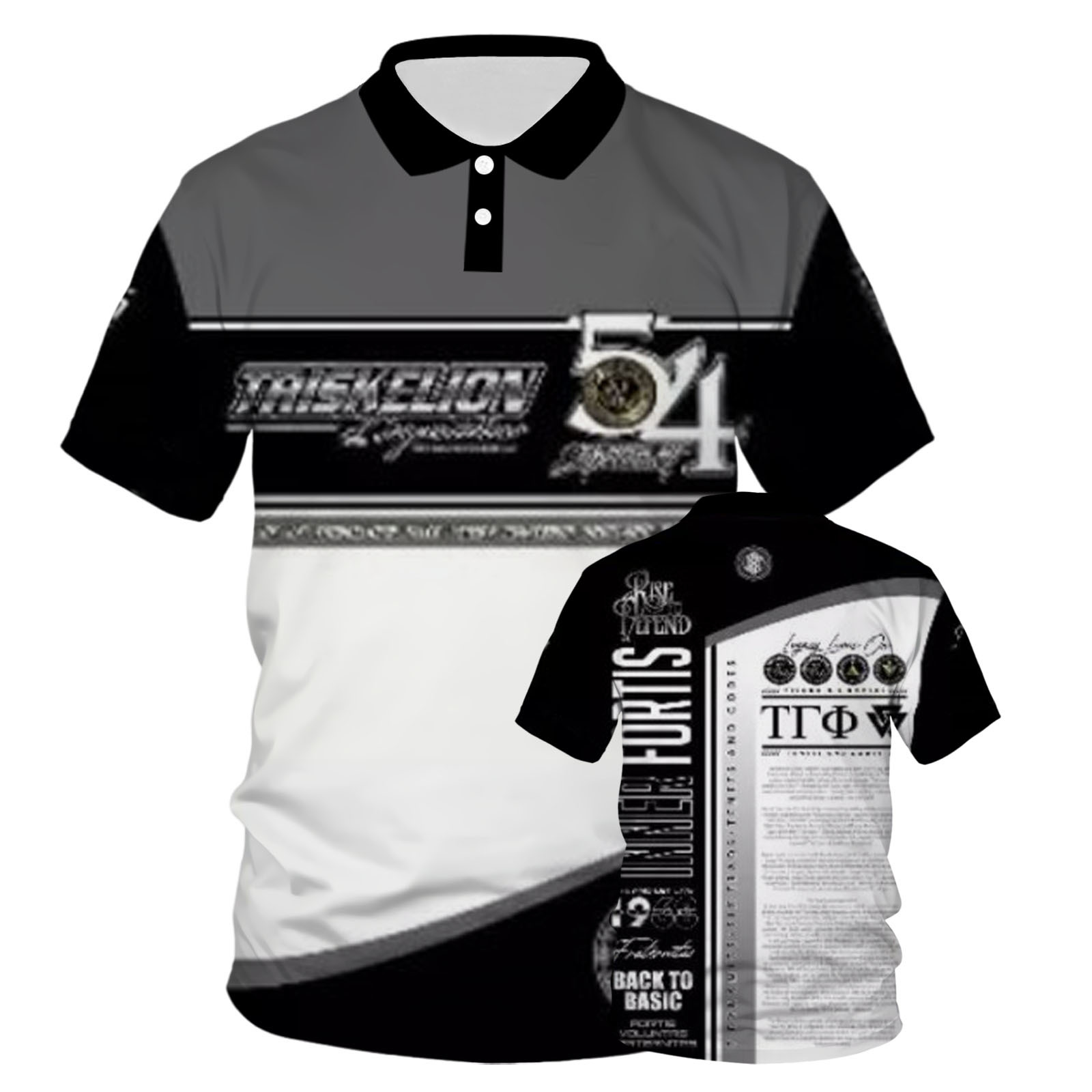 Tau Gamma Phi Triskelion constitution Frat polo Shirt 54th Anniversary ...