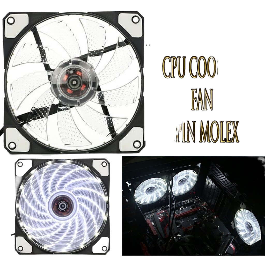 COD pc case fan Led 120 Cpu cooling 4pin molex Lazada PH