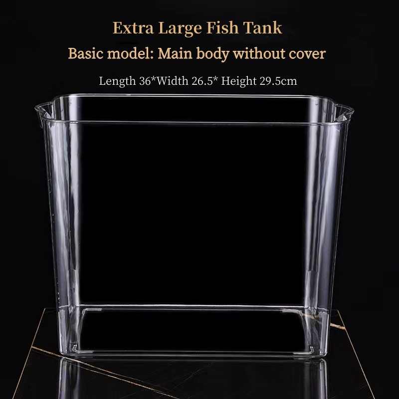 HD Aquarium transparent plastic goldfish tank home desktop office ...