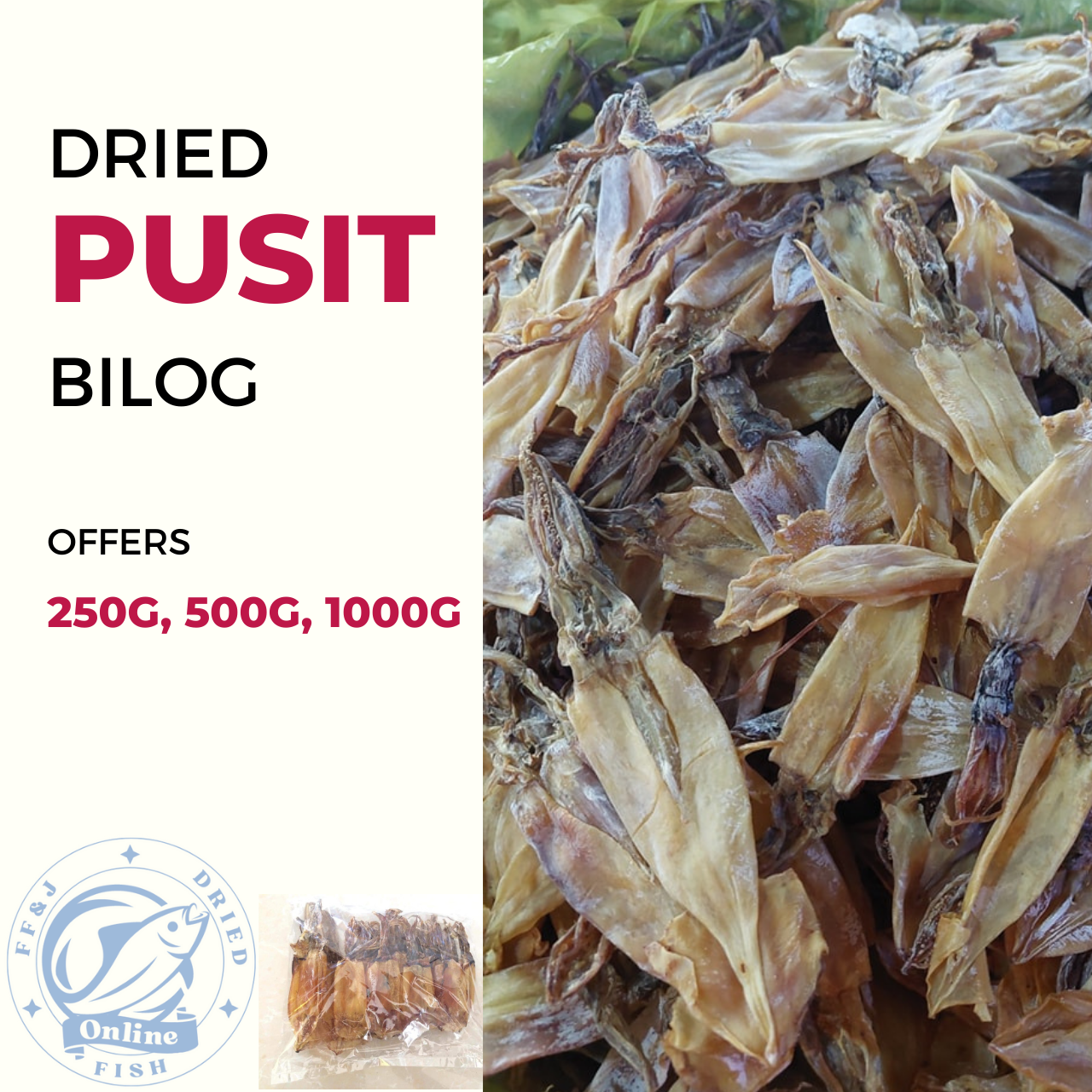 DRIED PUSIT BILOG 250g, 500g, 1000g | Lazada PH