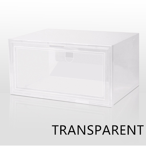 10PCS ShoeBox Extra Large Print Black Shoe Rack Shoe Box Flip open Organizer Storage Boxes