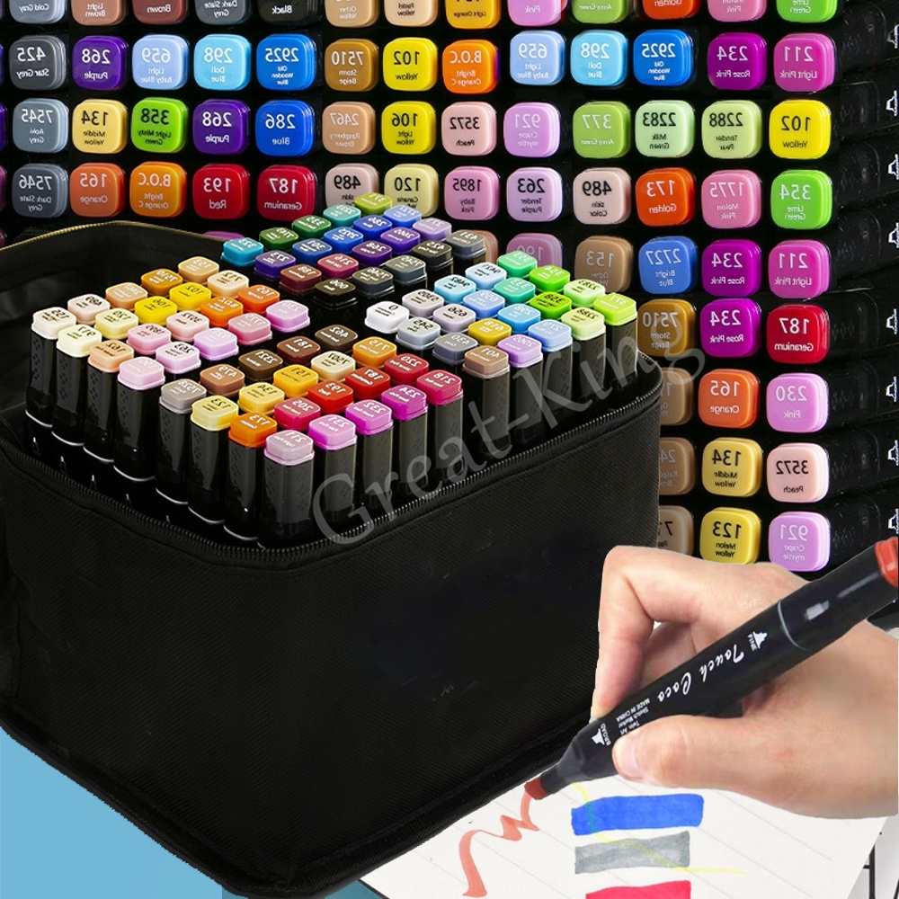 Wholesale TOUCHCOOL 30/40/60/80/168 Marker Manga Drawing Art Markers Dual  Head Alcohol Brush Markers Sketch Brush Pen Designer Paint Pen Y200709 From  Shanye10, $23.33