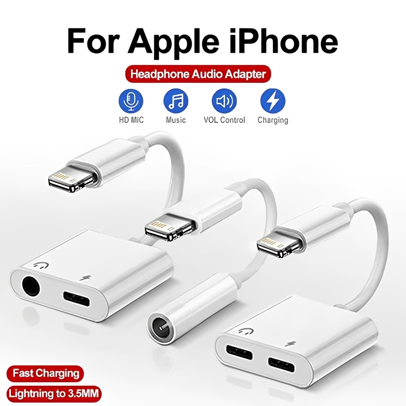 Splitter Iphone Adapter To Headphones Adapter To Charge Iphone And
