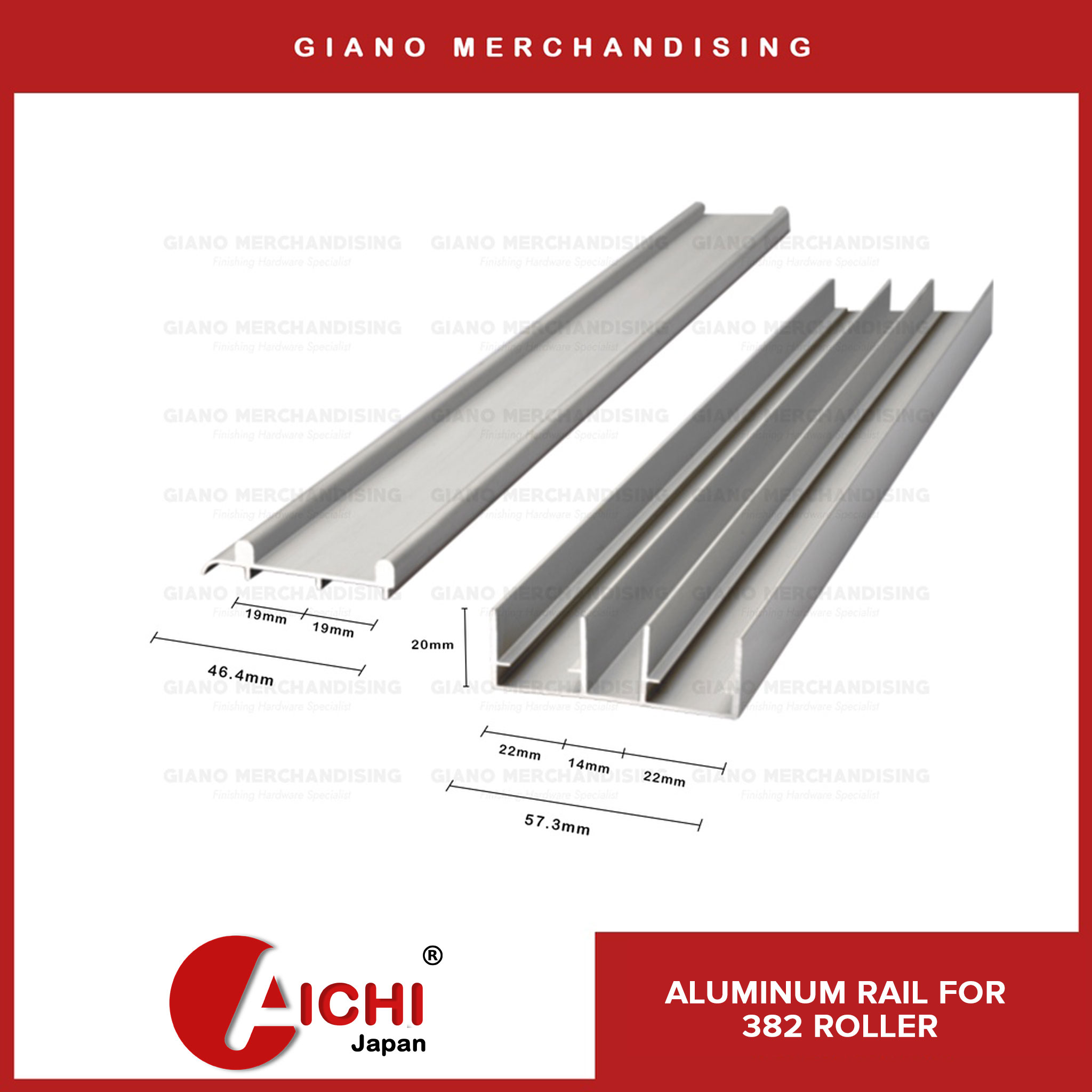 Top and Bottom Aluminum 382 Rail (3 Meters) Lazada PH