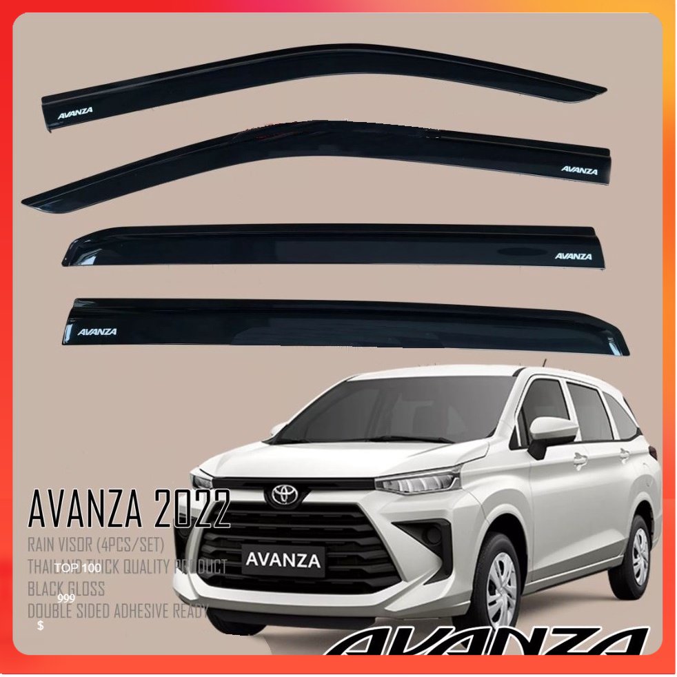 Toyota Avanza 20222023 OEM Rain Visor Gutter / Door Sun Visor Thailand