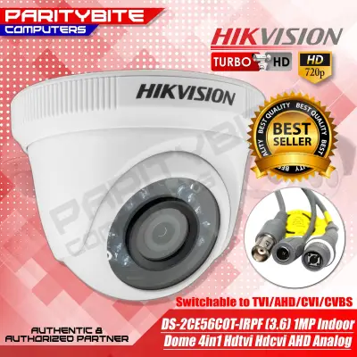 HIKVISION DS-2CE56C0T-IRPF (3.6) 1MP Indoor Dome 4in1 Hdtvi Hdcvi AHD Analog