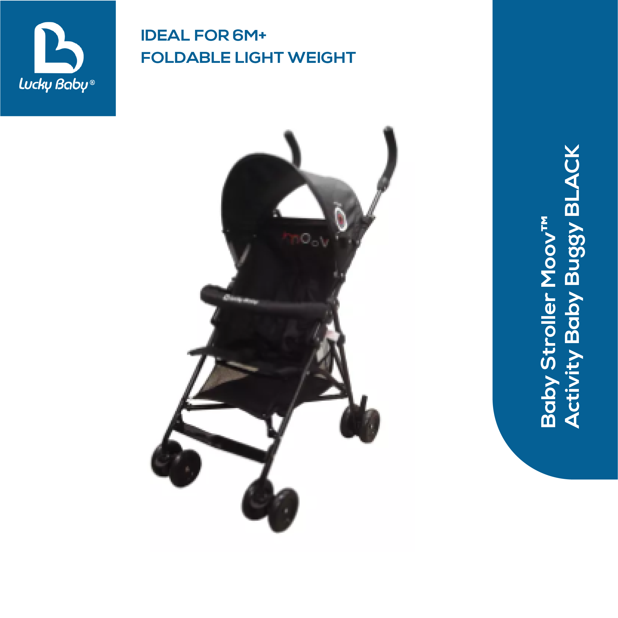 Baby Stroller Lucky Baby Moov™ Activity Baby Buggy BLACK Lazada
