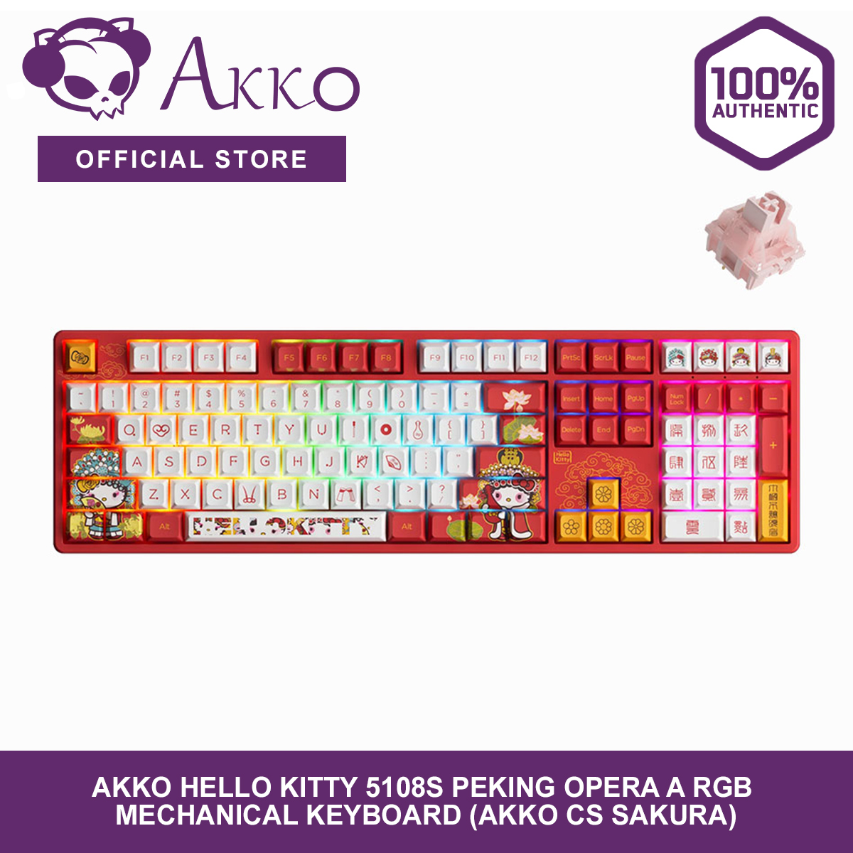 Akko Hello Kitty 5108S Peking Opera B RGB Mechanical Keyboard (Akko CS