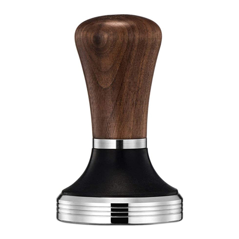 Coffee Tamper Powder Hammer Pressing Walnut Handle Coffee Distributor for Coffee and Espresso Hammer Tampers