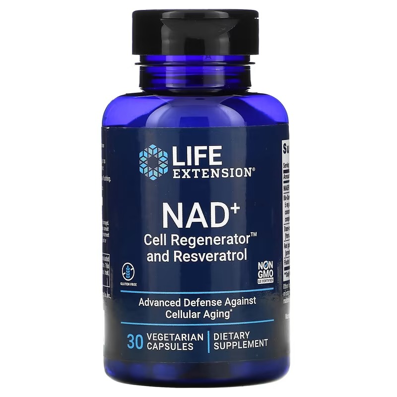 NAD+ Cell Regenerator and Resveratrol, 30 Vegetarian Capsules | Lazada