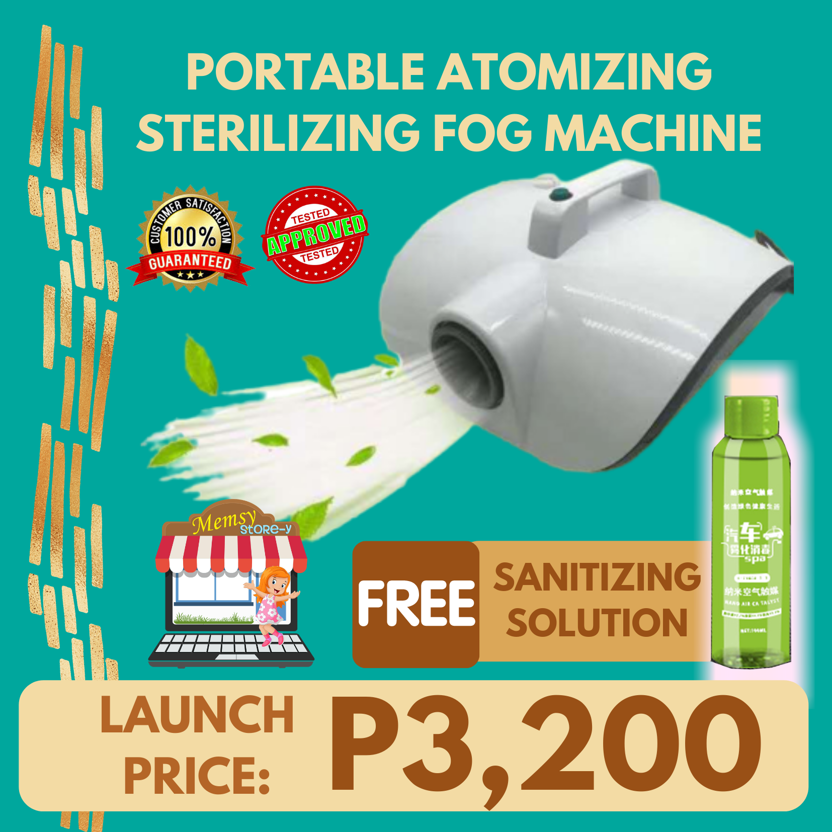 Sanitizer fogging machine Disinfecting Fogging