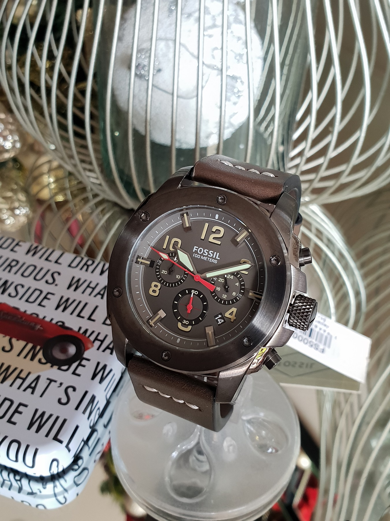 Fossil FS5000 Modern Machine Chronograph Grey Dial Gunmetal ion-Plated ...