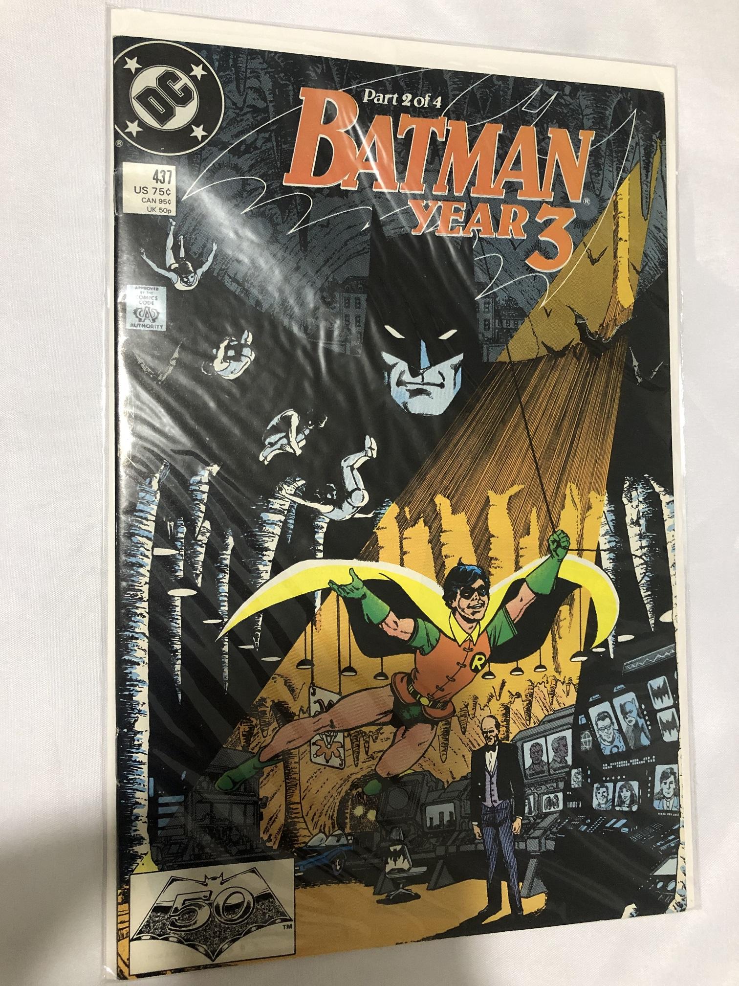 Batman Year 3 Complete set 1 to 4 BAtman 436 to 439 by DC Comic Book  Printed1989 Original Comic Cartoons Super Heroes Collection Collectibles  Reading Kid Booked Book For Sale Your Comic